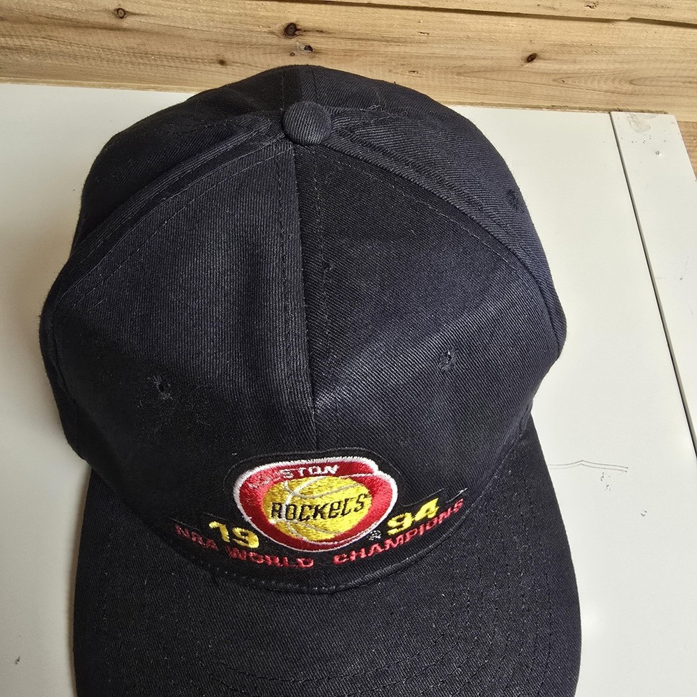 Vintage Houston Rockets Hat Cap Snap Back NBA Basketball World Champions 1994 90 - Picture 7 of 10